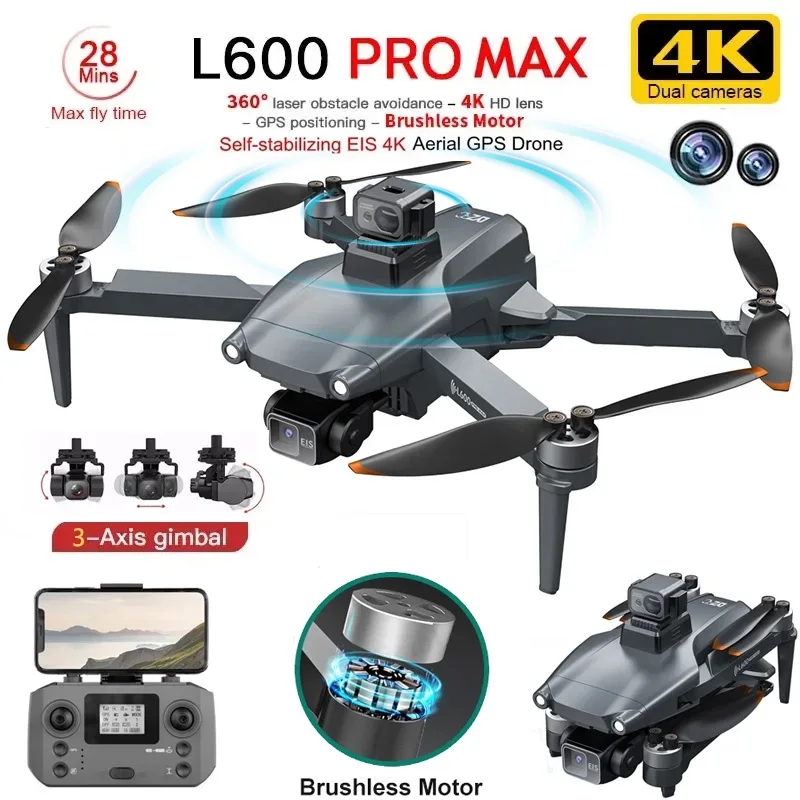 Drone Camera Professional - L600 PRO MAX GPS الطائرة بدون