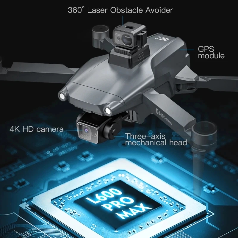 L600 PRO MAX GPS الطائرة بدون  - مراجعة Drone Camera Professional وسعره