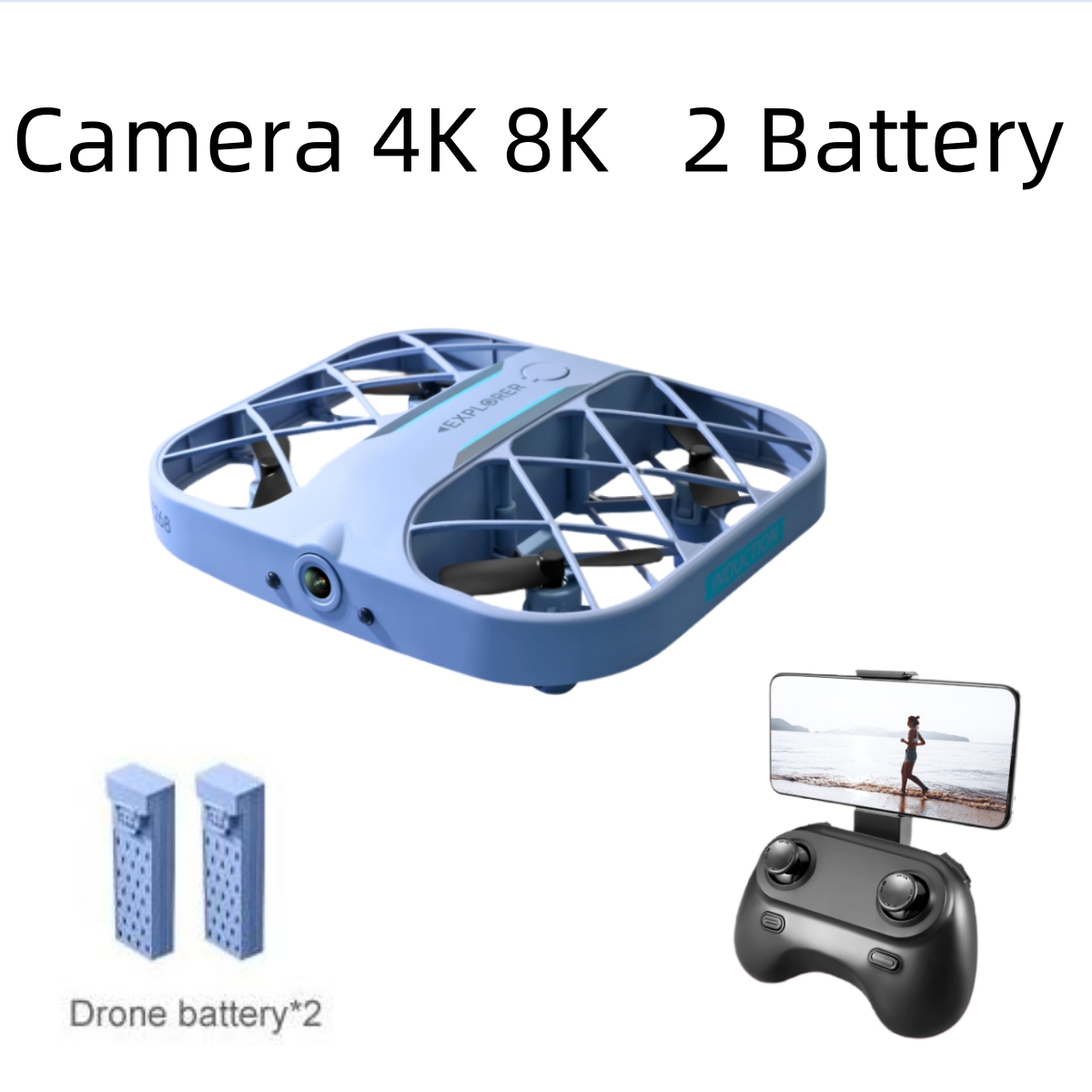 طائرة JJRC H107 FPV RC بدون طي - مراجعة Drone Camera Lens وسعره